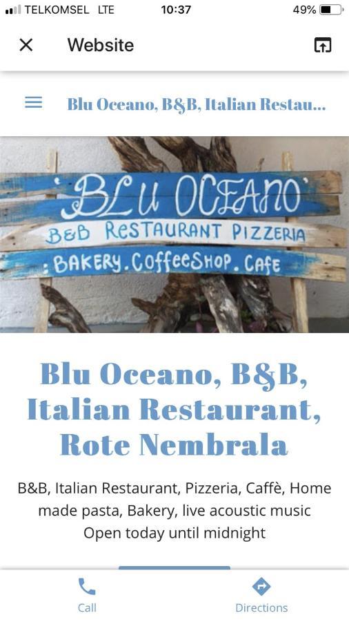 Blu Oceano B&B, Italian Restaurant Nembrala Exterior photo